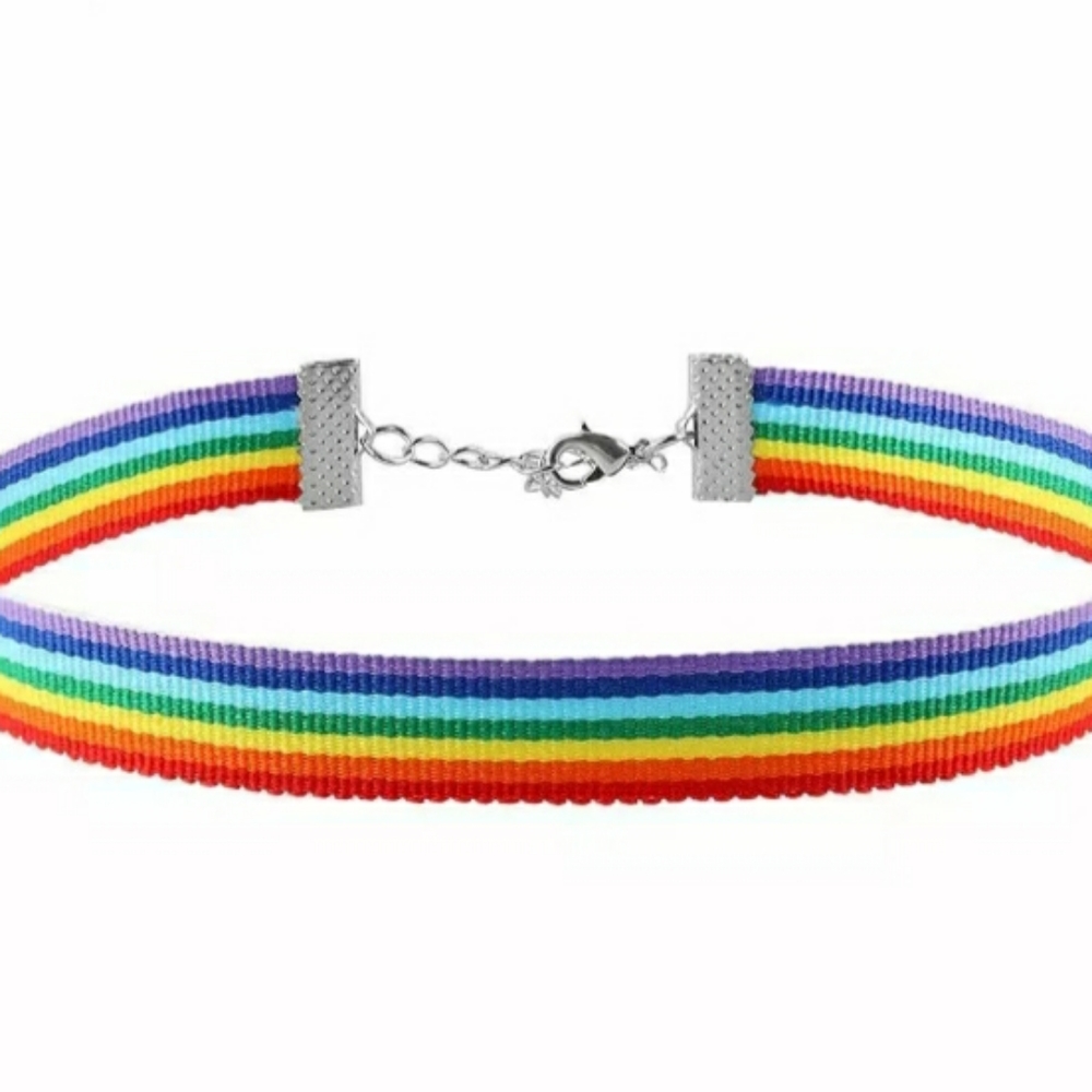 Rainbow Pride Adjustable Choker Necklace
